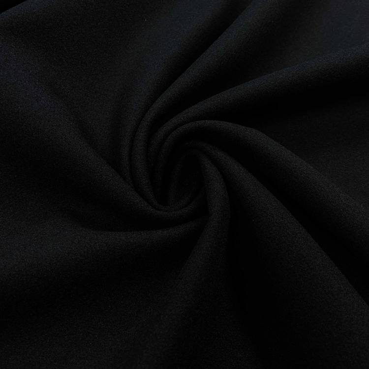 Ткань пальтовая "Дамаст" цвет чёрный 370 г/м2