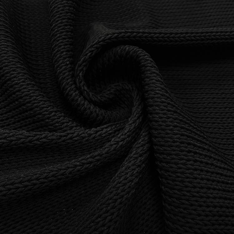 Трикотаж вязанный цвет чёрный