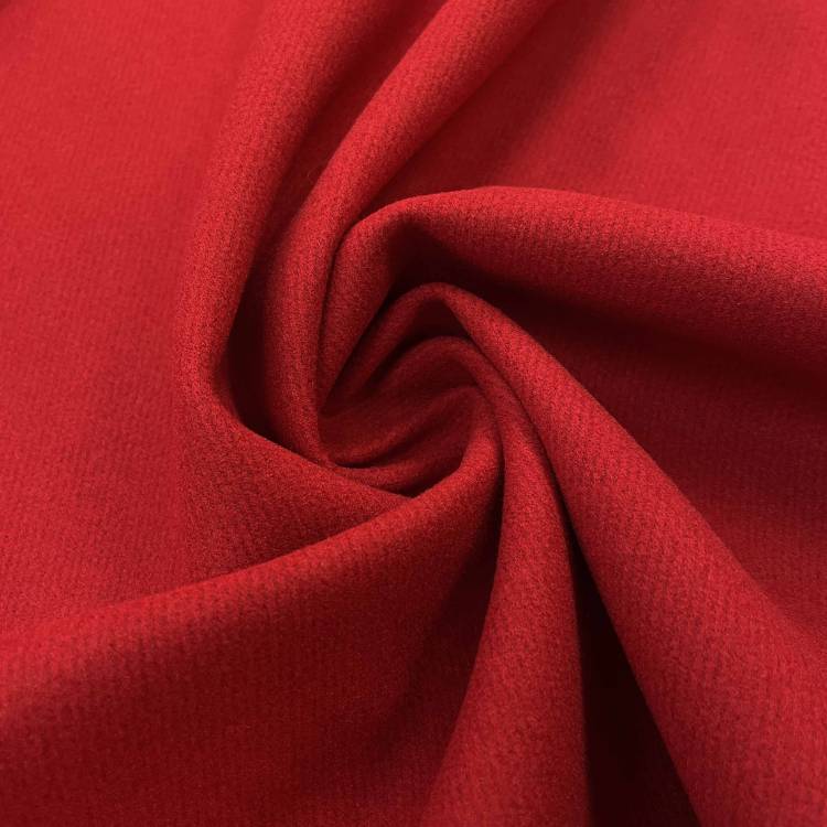 Ткань пальтовая "Дамаст" цвет красный 370 г/м2