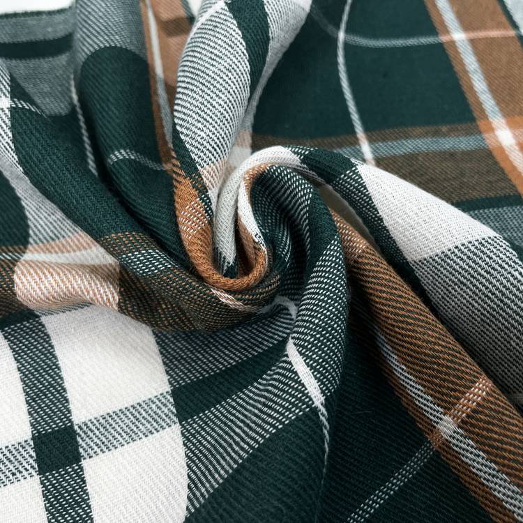 Ткань рубашечная "Шерон" 35017 зелёно-беж