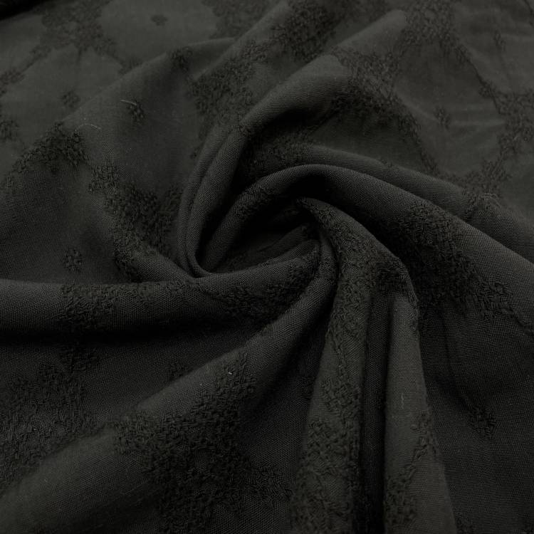 Ткань жакардовая цвет чёрный