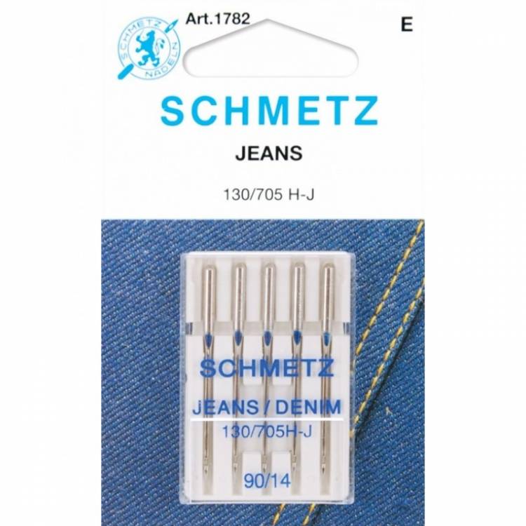 Иглы "Schmetz" для джинсы №№90(2),100(2),110(1)