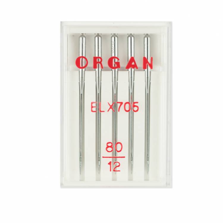 Иглы Organ для плоскошовных машин №80, 5шт