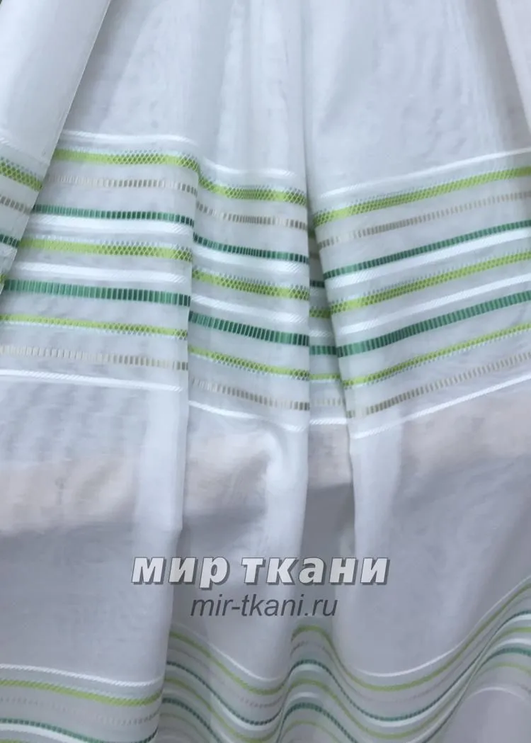 Гардинное полоьно "Наполи" цвет.66 зелёный
