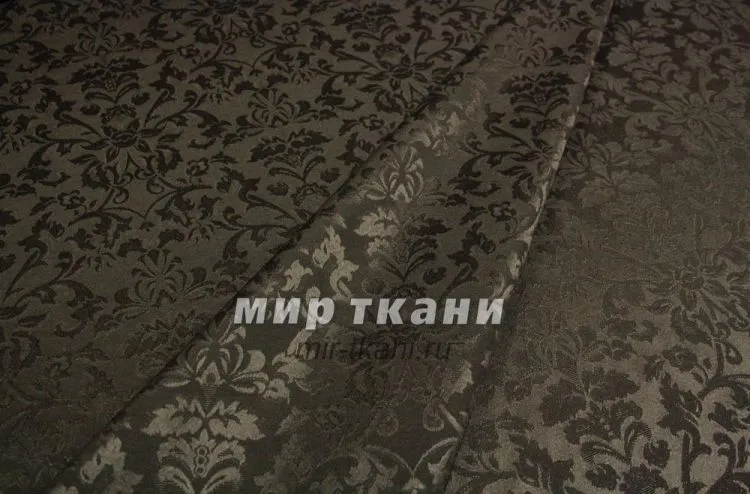Ткань скатёрочная "Журавинка" рис.1472/90902 т/коричн