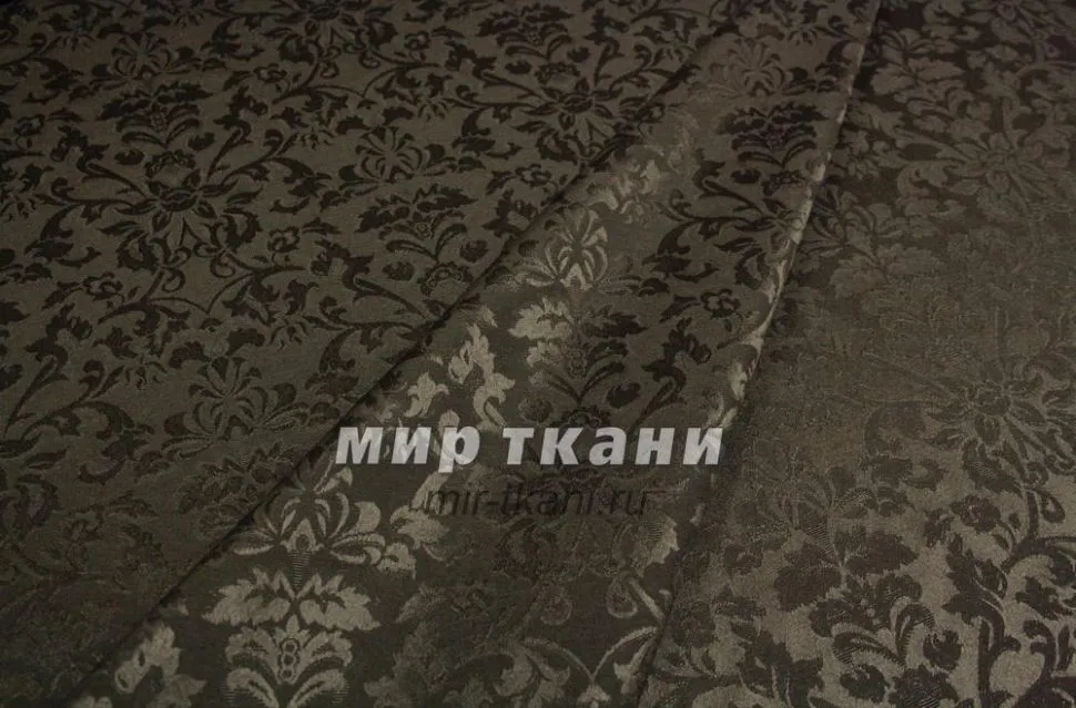 Ткань скатёрочная "Журавинка" рис.1472/90902 т/коричн