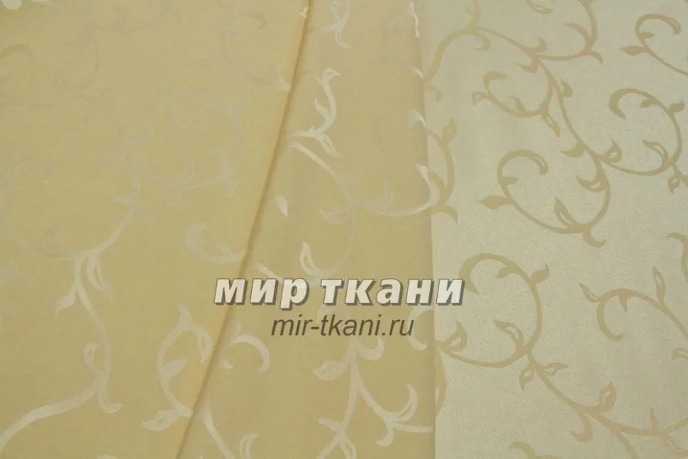 Ткань скатёрочная "Журавинка" рис.1927/060305 абрикос.вензеля