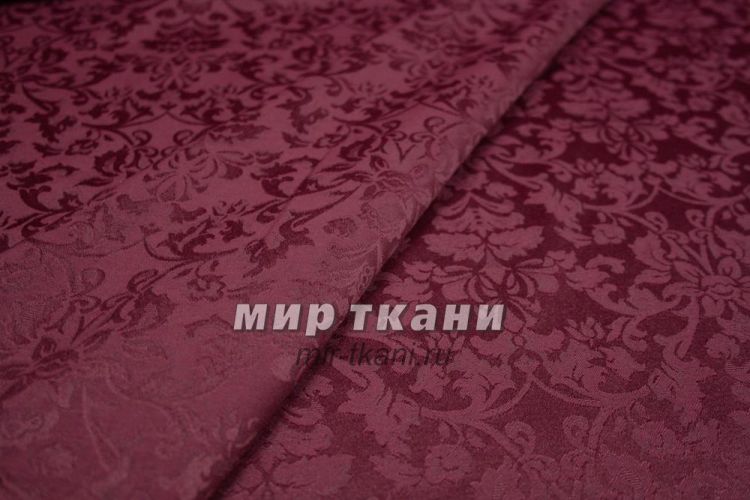 Ткань скатёрочная "Журавинка" рис.1472/161004 бордо