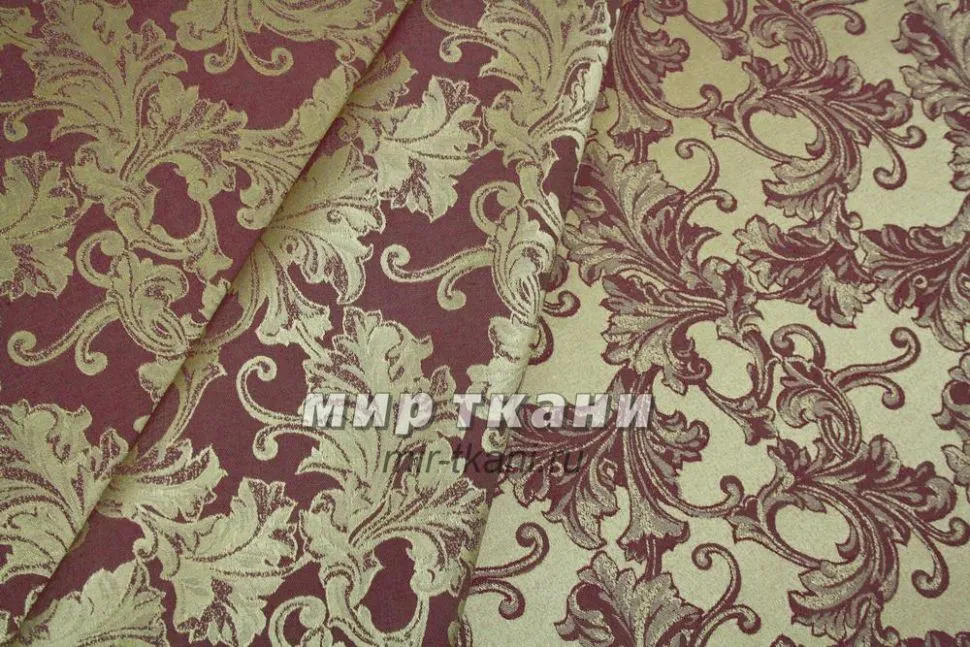 Ткань скатёрочная "Мати" рис.1589 цв.040403/161004 борд/зол