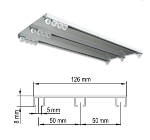 ЛЮКС/Профиль/08/трехрядный/равномерный