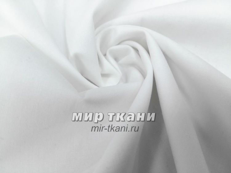 Поплин однотонный цвет белый