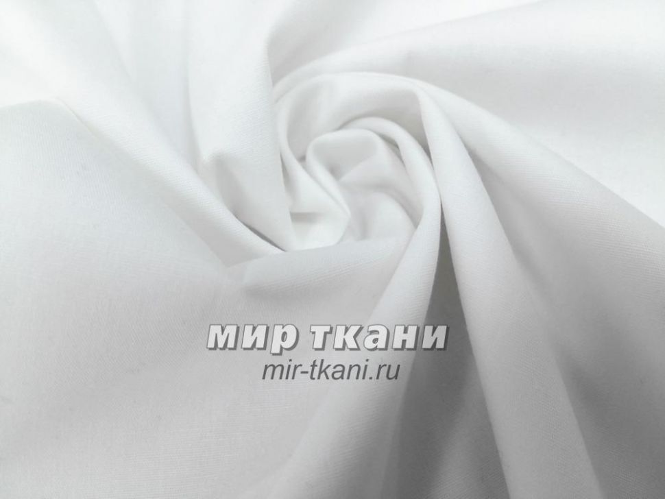 Поплин однотонный цвет белый