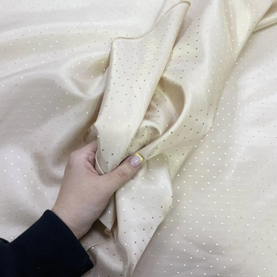 Подклад жаккард точки TSJEA161/028 бежевый 95г/м2