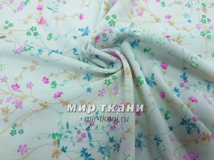 Шифон стрейч "Мия" цвет мох