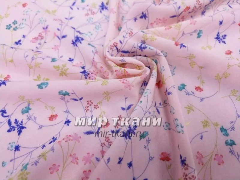 Шифон стрейч "Мия" цвет розовый