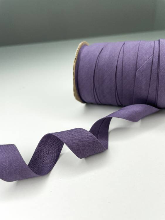 Косая бейка 1,5см аметисит (amethyst)  хлопок 100%