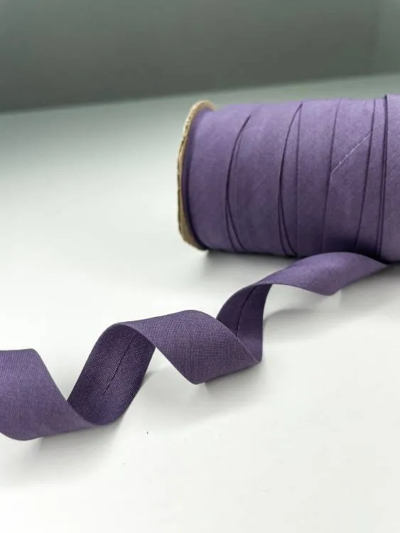 Косая бейка 1,5см аметисит (amethyst)  хлопок 100%