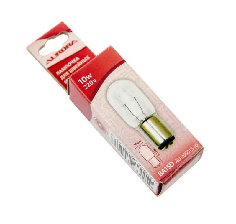 Лампочка для шв. машин винтовая Aurora 20х50 мм 10W 220V