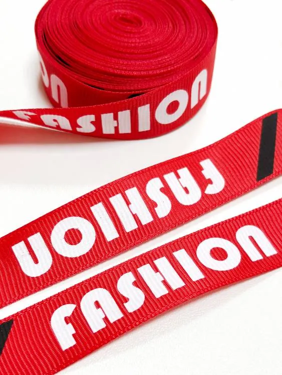 Тесьма репс.  1,9см "FASHION" крас/бел/чер.