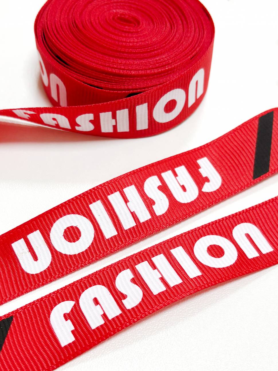 Тесьма репс.  1,9см "FASHION" крас/бел/чер.