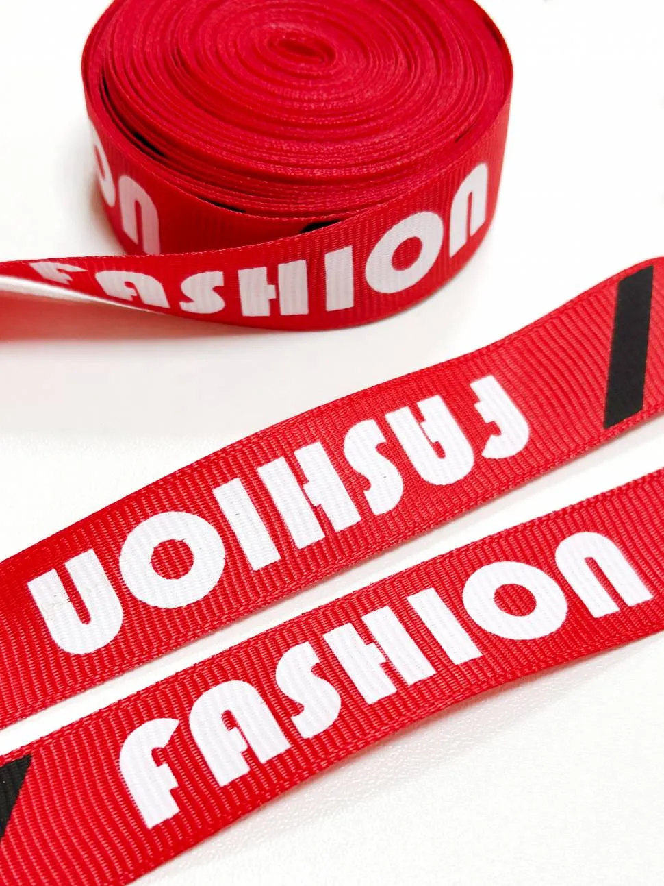 Тесьма репс.  1,9см "FASHION" крас/бел/чер.