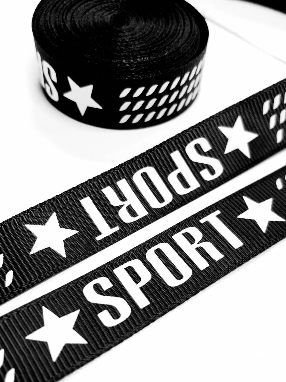 Тесьма репс. 2,0см "SPORT" черн/белый