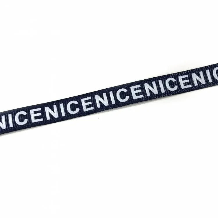 Тесьма репс.  1см "NICE" синяя