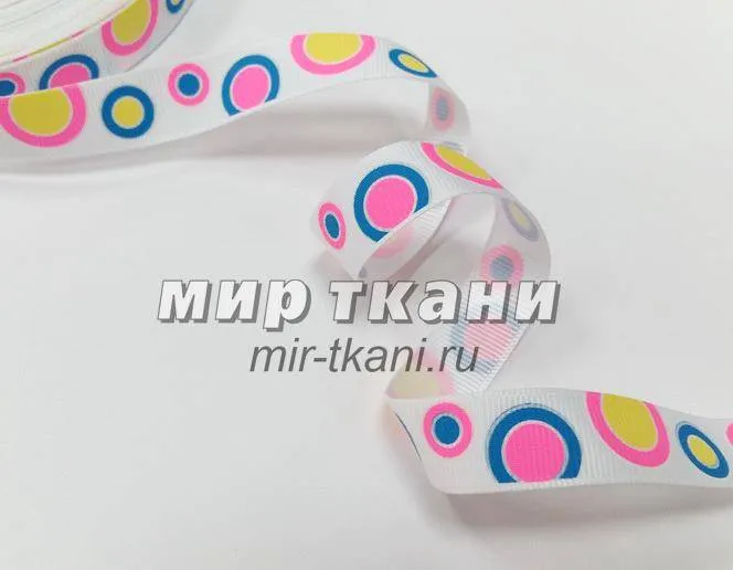 Тесьма репс. 1,5см "Пузыри", белый