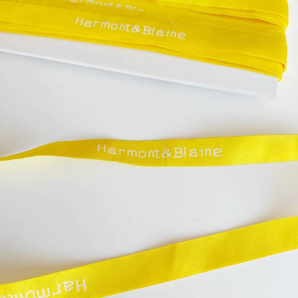 Тесьма брендовая 16мм Harmont & Biane желтая Италия