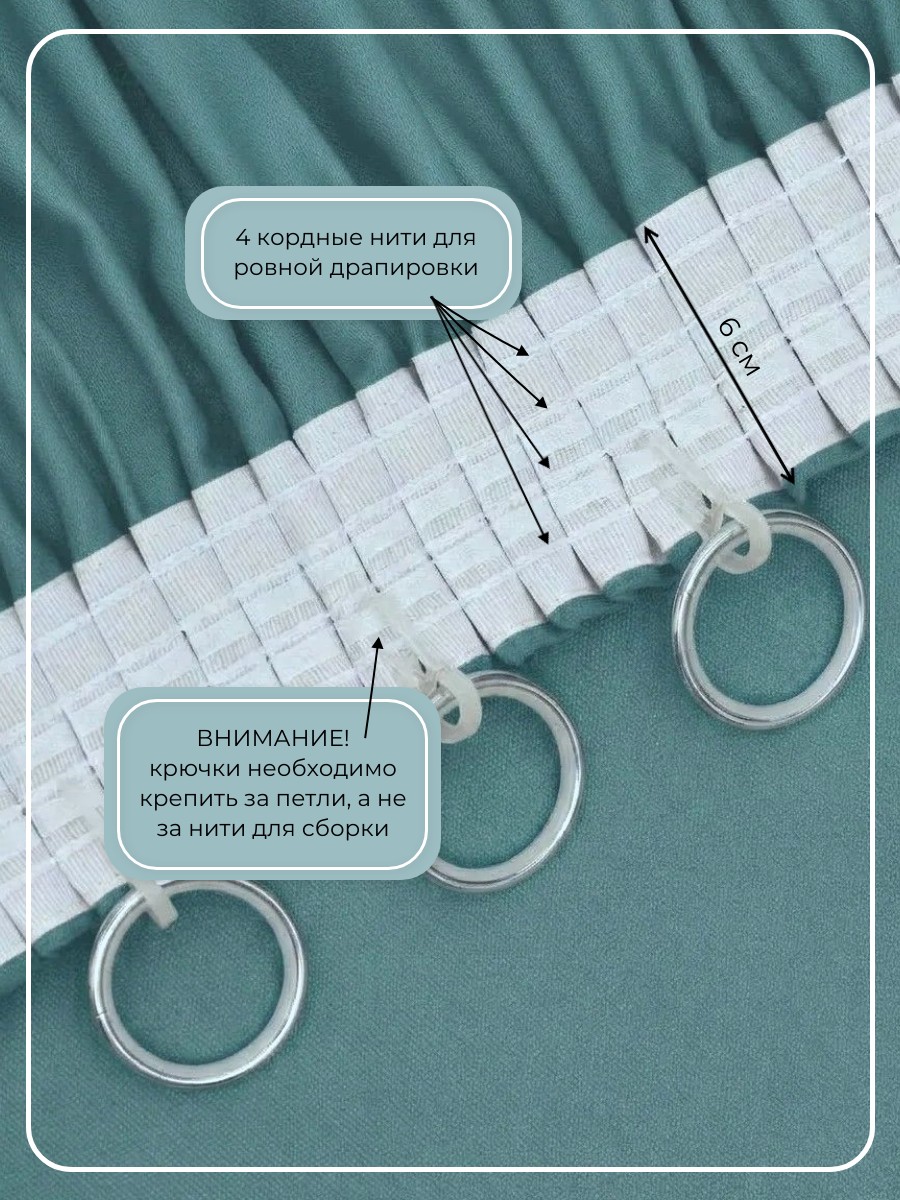 Комплект "Канвас" 4,0 цв аквамарин h=2,70