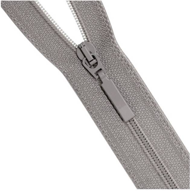 Молния "витая" - 55см (327 серый)