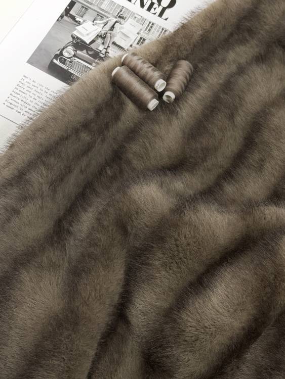 Мех искусственный "Шиншилла" цвет коричневый