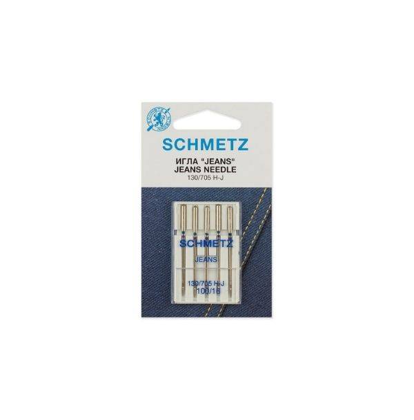 Иглы "Schmetz" для джинсы №100/16 (5шт.)