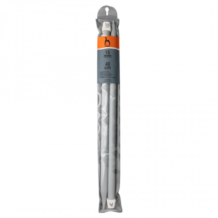 Спицы прямые пластик 15,0мм*40см PONY