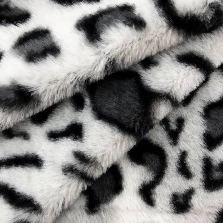 Мех трикотаж "Леопард" цвет.002 серый