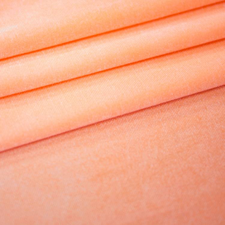 Бархат стрейч цвет неон-оранжевый 320гр/м2