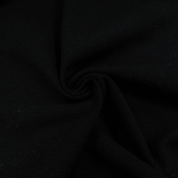 Трикотаж "Пике" чулок цвет чёрный (19-0303) 190 г/м2