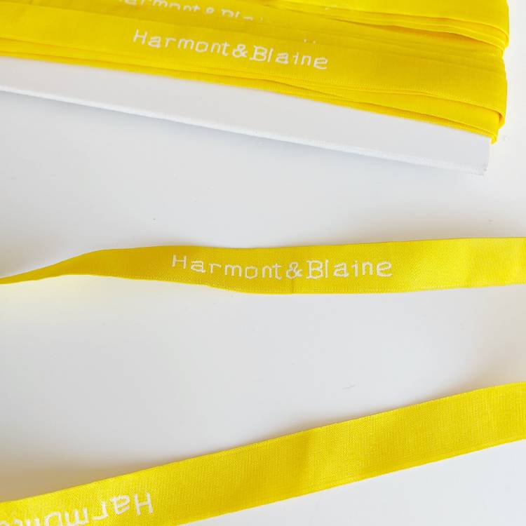 Тесьма брендовая 16мм Harmont & Biane желтая  Италия