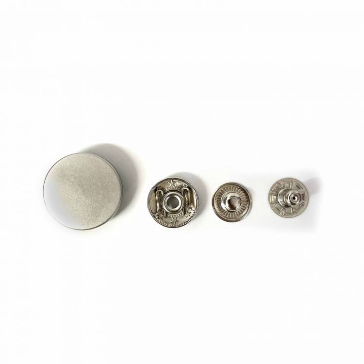 Кнопки KP01 M.Silver 15 mm (ответная часть 14 mm)