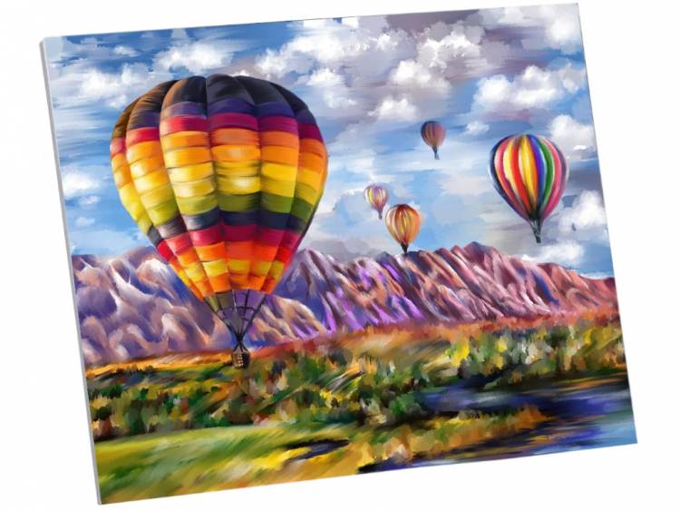 Картина по номерам на холсте с подрамником "Воздушные шары" 40*50 см