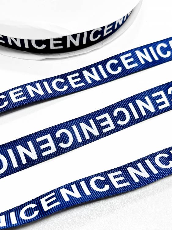 Тесьма репс.  2,0см "NICE" сине-белый 89м