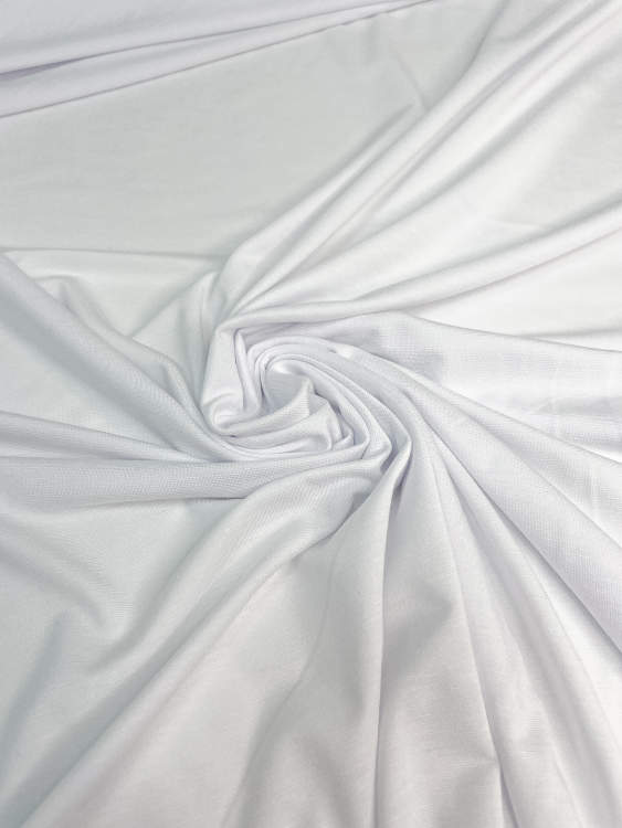 Трикотаж однотонный "Калифорния" цвет белый