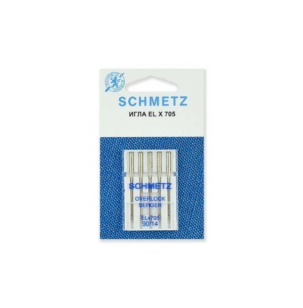 Иглы "Schmetz" для плоскошовных машин №90 (5 шт) ELx705 CF