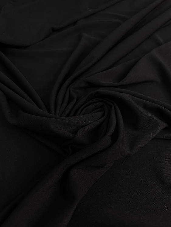 Трикотаж однотонный "Калифорния" цвет чёрный