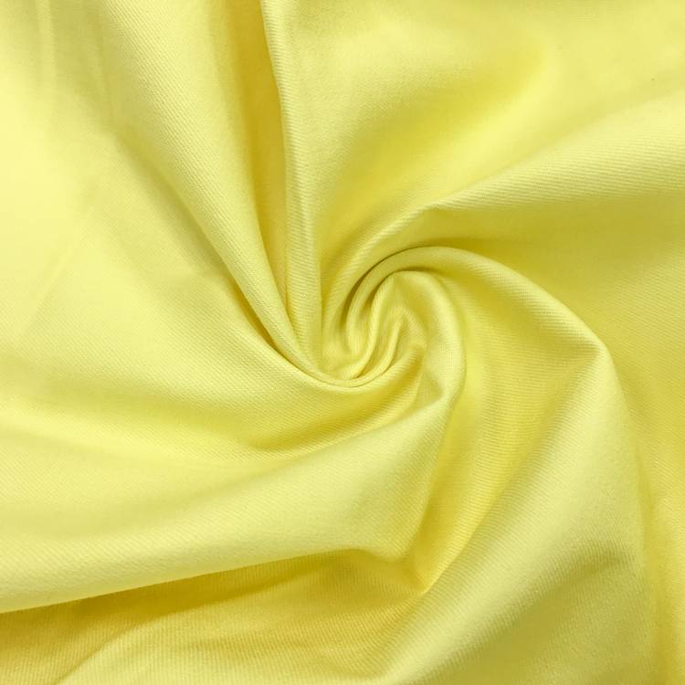 Коттон стрейч однотонный цвет жёлтый