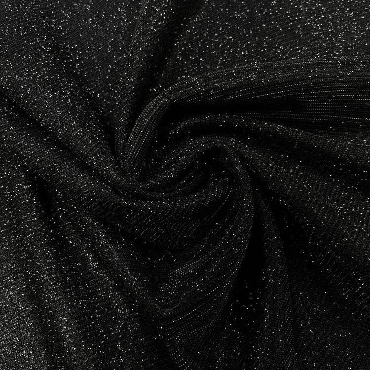 Трикотаж с люрексом "Хамелеон" цвет.016 чёрный
