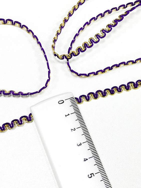 Тесьма №172 фиолет/зол.