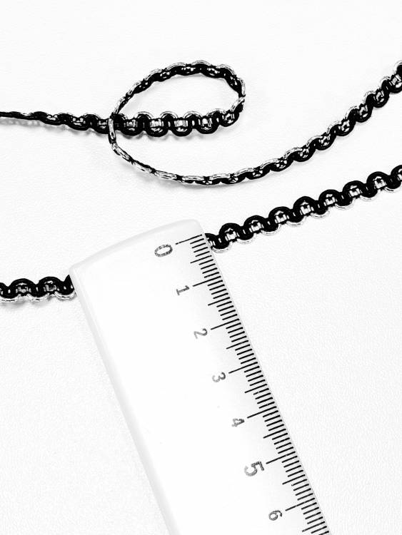 Тесьма №172 черн./сер.