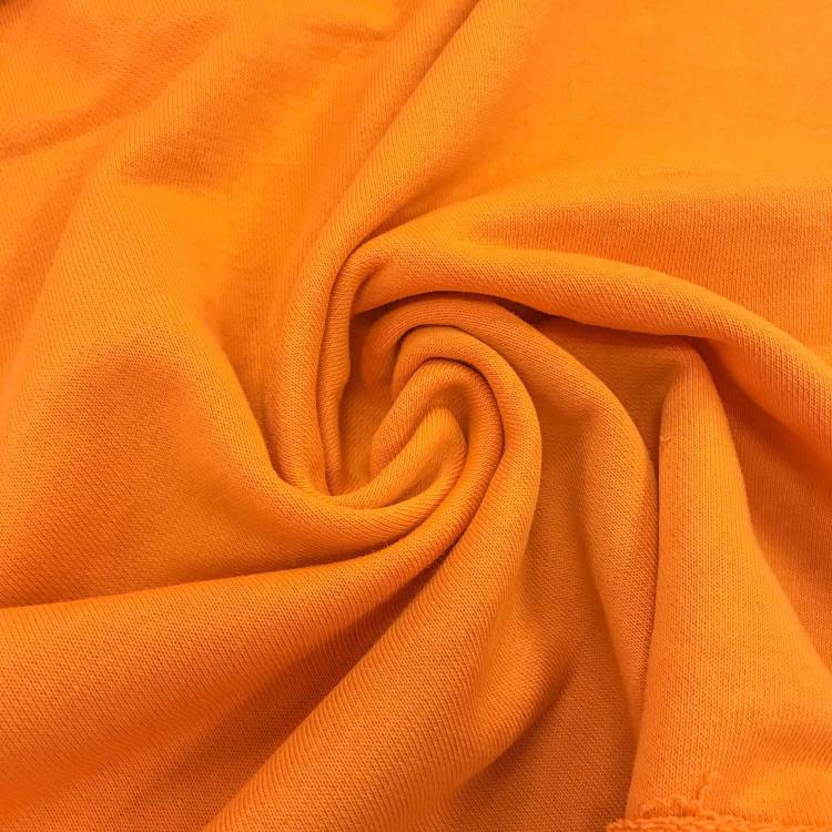 Трикотаж "Футер" 3-х нитка петля цвет оранжевый