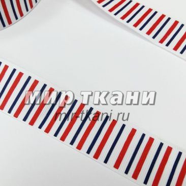 Тесьма репсовая 2,5см "Полоска" вертикальная